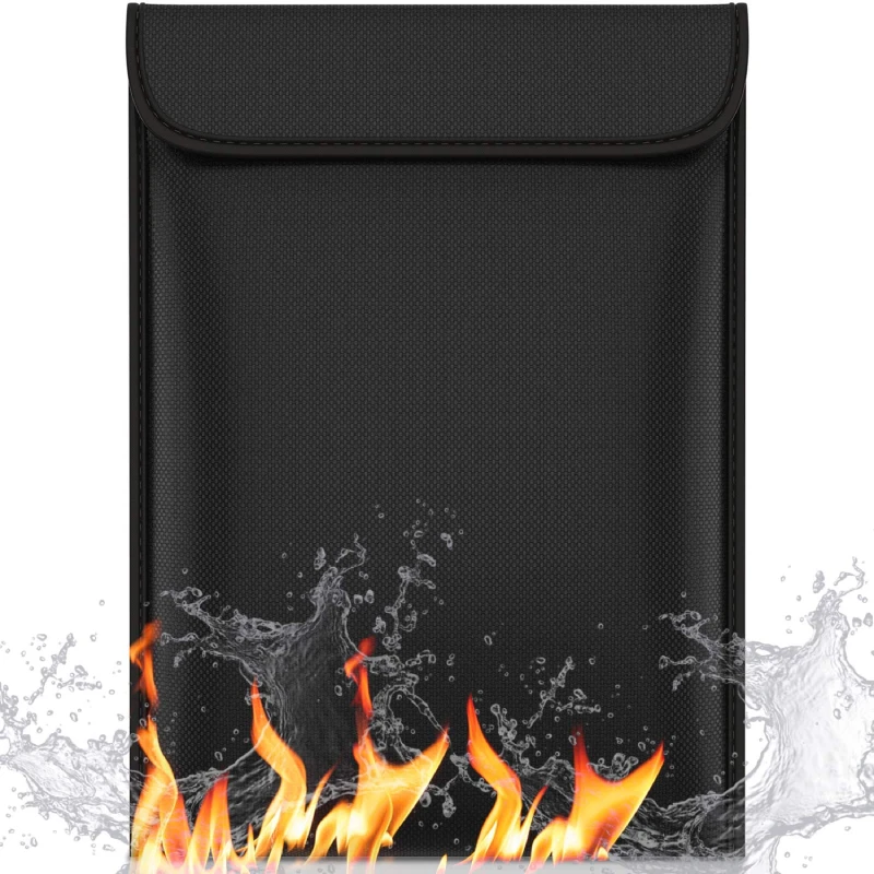 Fire Safe Bag Legal Documents Safe Fireproof Envelope for Cash Waterproof Zipper Fireproof Money Document Bag