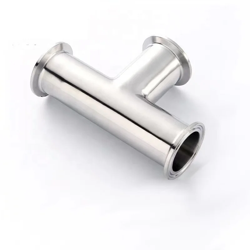 Clamped Equal Tee in Sanitary Stainless Steel SS304/316L Casting Technics