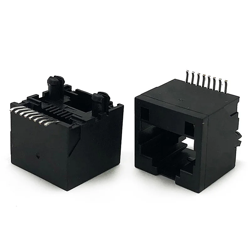 5227 Modular Jack Female RJ45 PCB Socket 8P8C SMT vertical  Connectors Cat5e Cat6 Cat6a Cat7 Cat8