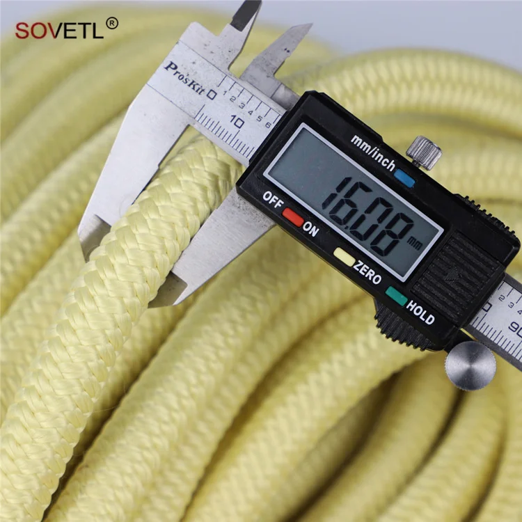 Custom Aramid Rope Fire Retardant Fireproof Flame Retardant cord Safety Thick Cord Braided Aramid Rope for industry safe