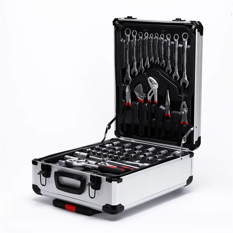 499 pieces aluminum box for household 4S shop special hardware trolley aluminum box auto repair wrench Mechanical Tools Set