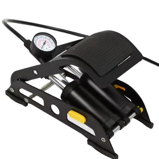 New Mini Portable Inflatable Bee Double Barrel Cylinder High Pressure Bike Car Bicycle Air Foot Pump For Bike