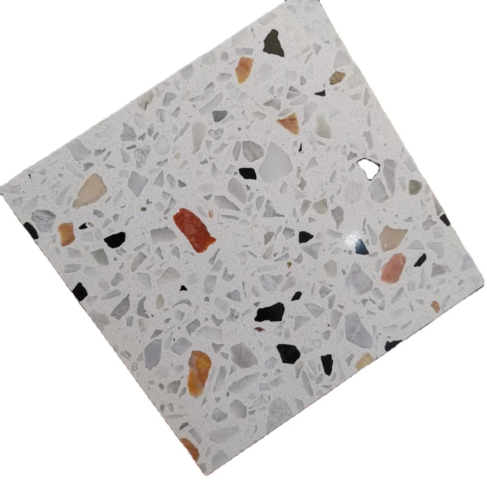 cheap price big marble chip  cement terrazzo  tiles for floor and table or countertop