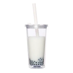 Wholesale 16 20 24oz Metal Boba Straw Tumblers 700ml Christmas Carry Products Clear Reusable Pearl Boba Tea Cups