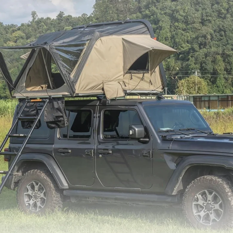 4WD Overland Waterproof Hard Shell Roof Top Tent Camper Trailer Roof Top Tent Lightweight For Sale