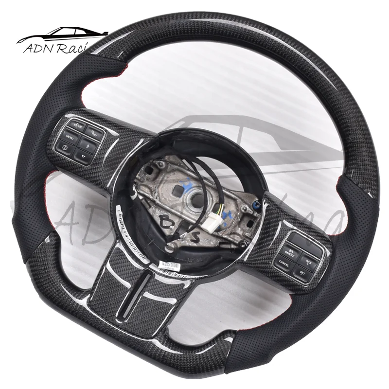 2011-2018 For JEEP Wrangler JK Black Carbon Fiber Steering Wheel