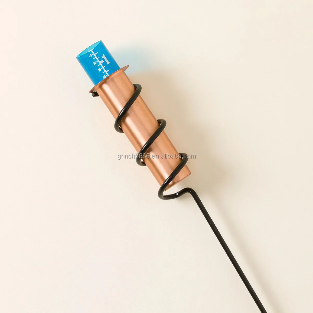 2025  Weather Instrument Copper Rain Gauge with Stake Floating Copper Rain Gauge High Accuracy Tube for Lawn Garden Tool