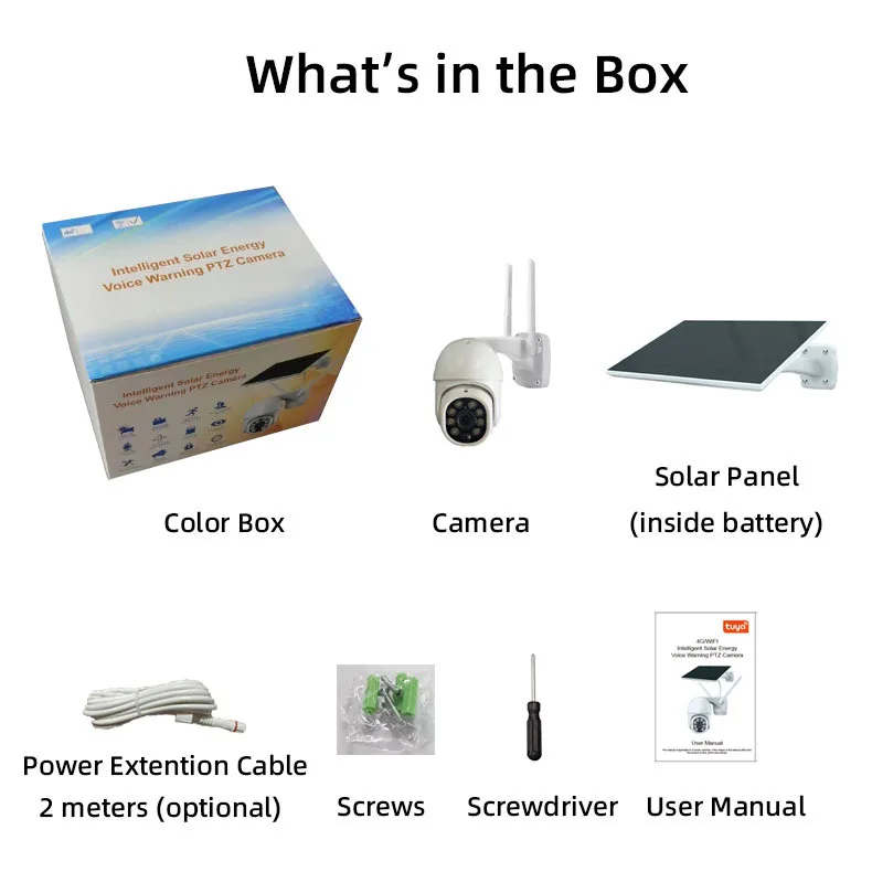 3MP Outdoor Wireless 4G/WiFi Solar Battery Power IP Monitoring Home Camera 1080p HD Ip CCTV Security TUYA WIFI  Led Camera