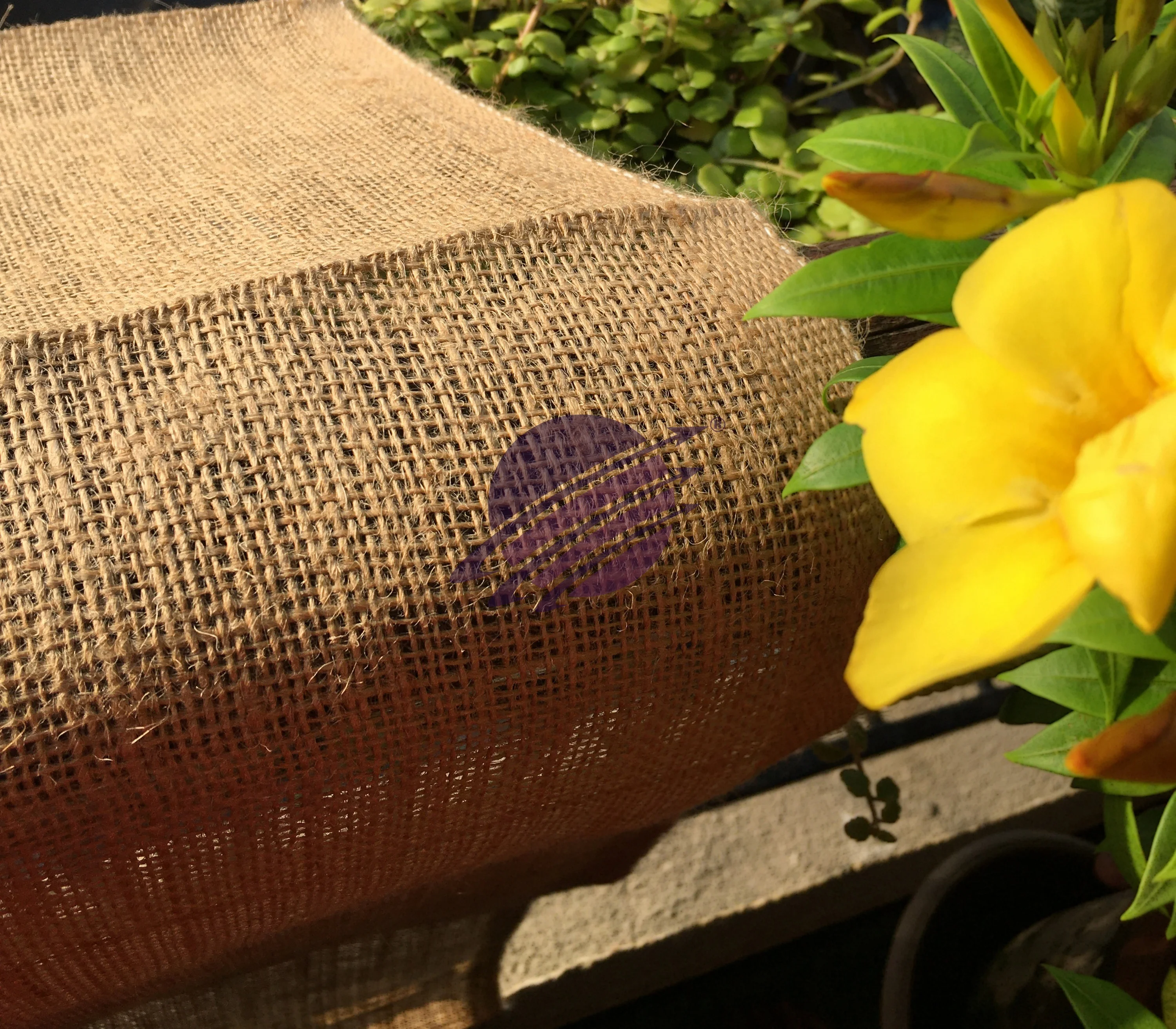 Bio degradable Jute Hessian cloth used as cover in construction