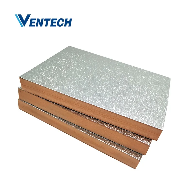 Ventech Pre Insulated Duct Board Fireproof Insulation Boards Xps Polyethylene Foam Board