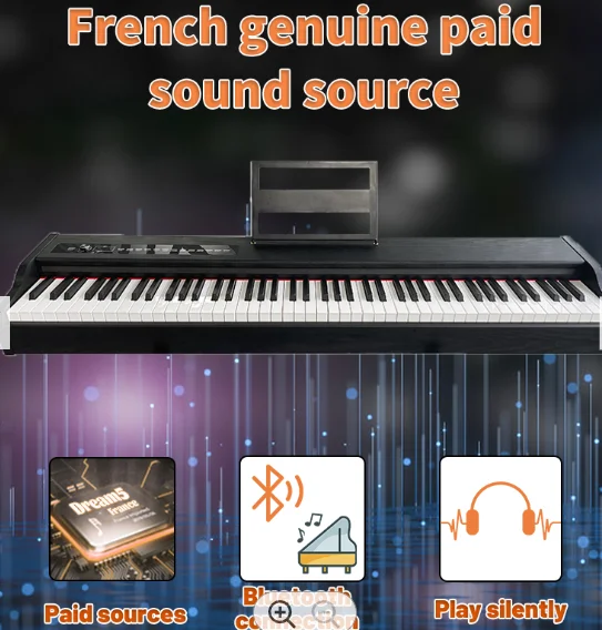 Digital piano 88 weighted keys electronic piano digital keyboard piano