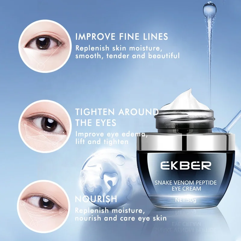 Customize Logo Private Label Snake Venom SYN-AKE Reduces Fine Lines Dark Circles Puffiness Anti Aging Under Eye Cream
