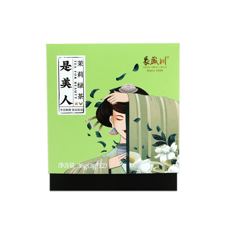 Jasmine mixed green tea packed by instant bags