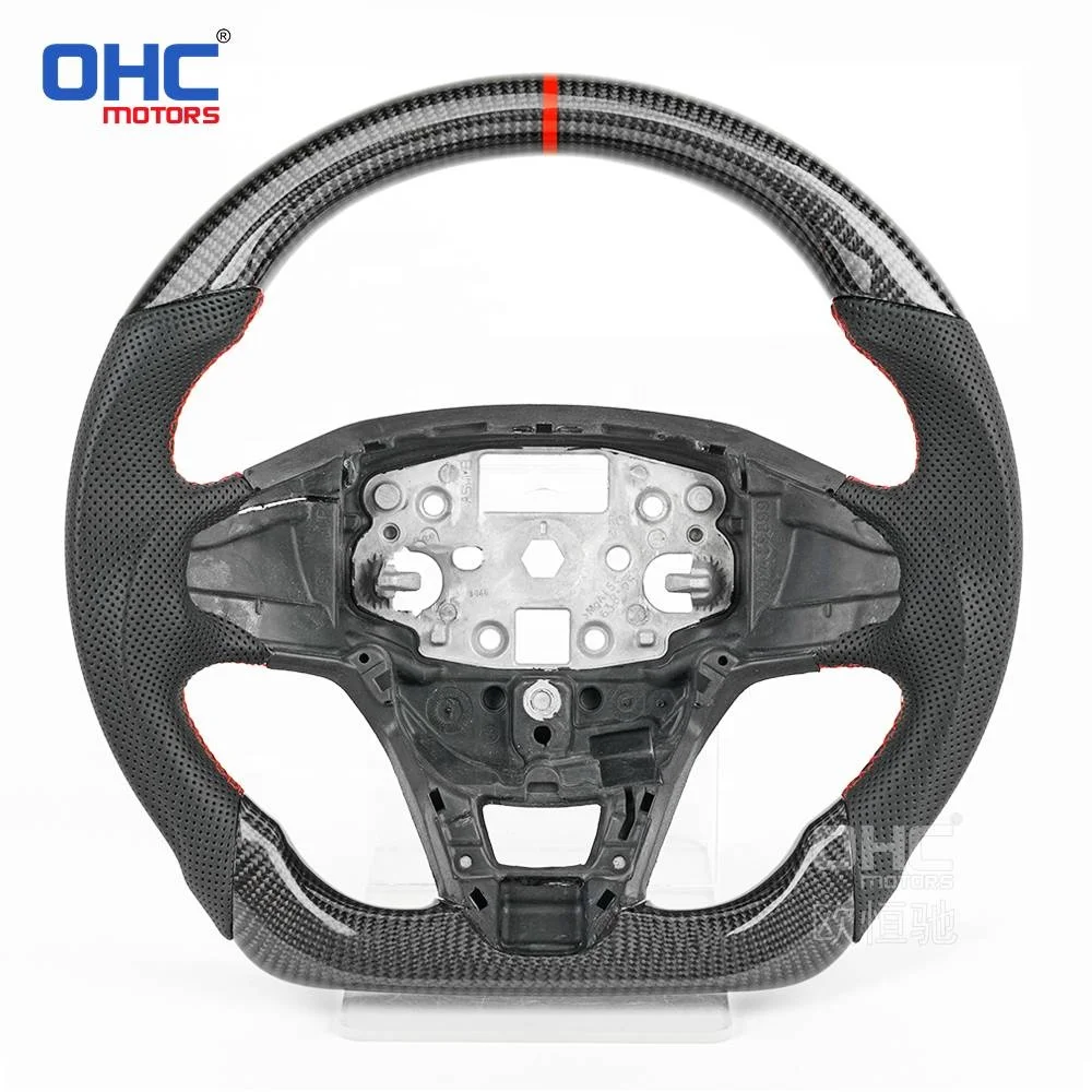Tuning Car carbon fiber Steering Wheel for Ford Tourneo Transit Custom mk8 2018 2019 2023 2021 2022 ohc motors steering wheel