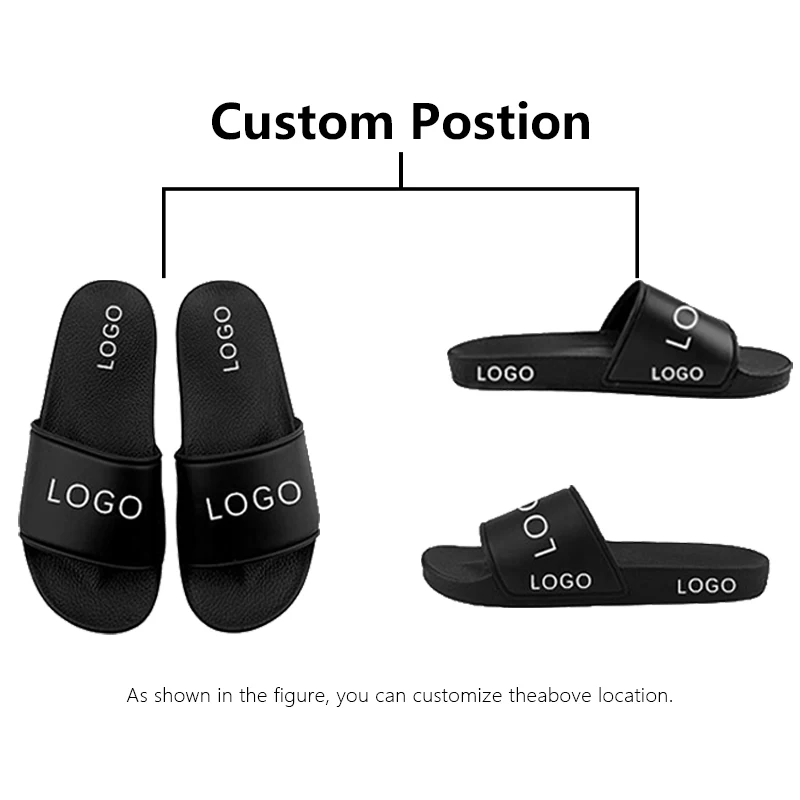 Greatslides Lightweight Custom Slides Sandals With 3D Logo,Man Slippers Slides,Pvc Upper Eva Sole Slippers Comfortable