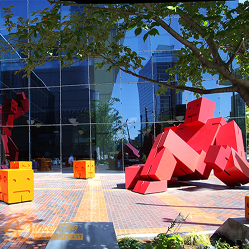 Vincentaa New Design Large Mall Outdoor Sculpture Ornaments Stainless Steel Toy Artwork Sculptures Statues