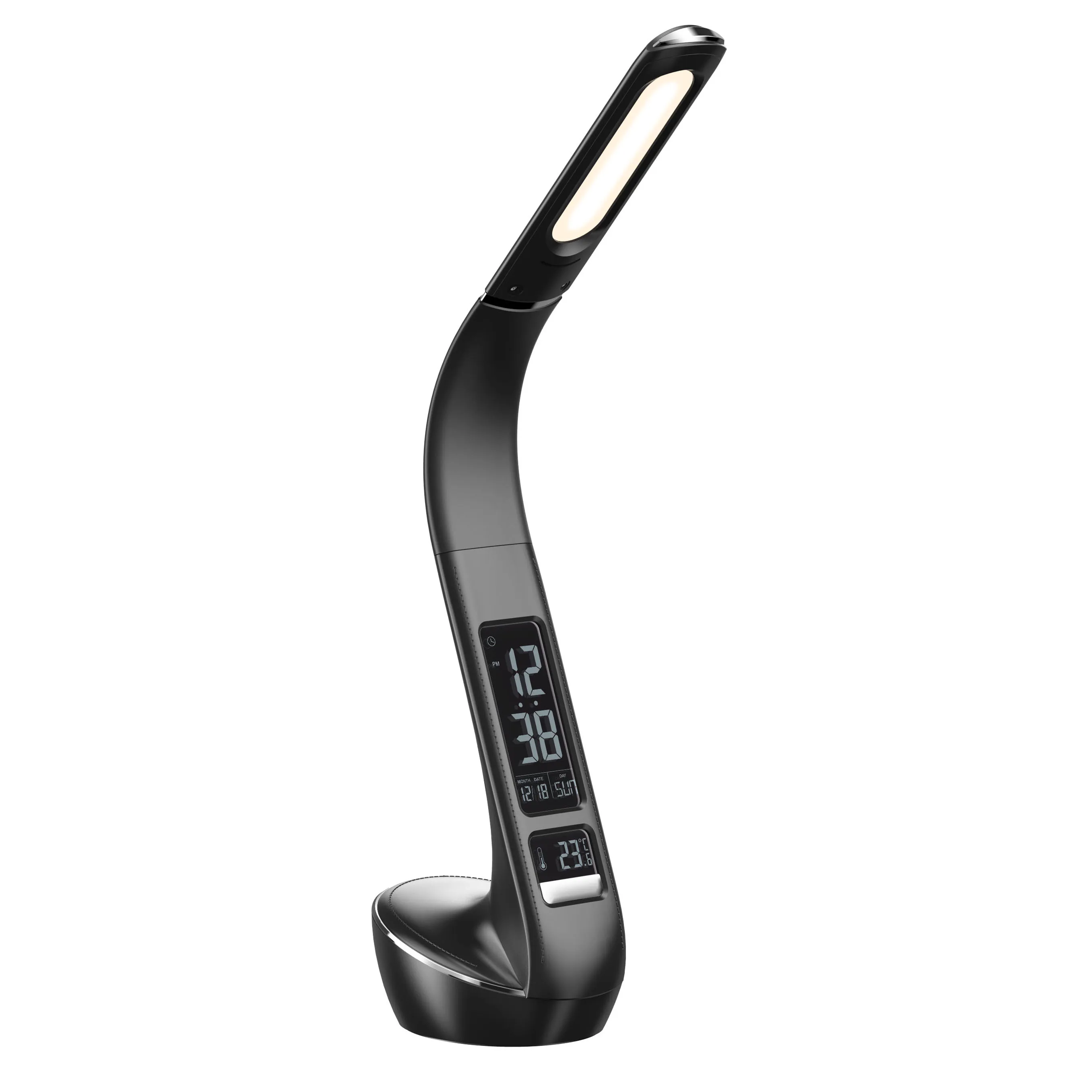 Flexible Goose Neck Arm Plastic Imitation Leather Texture Design Flexible Touch Dimmer Table Lamp