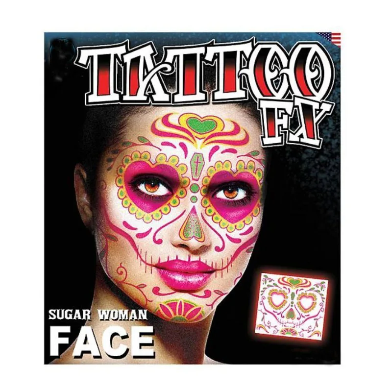 Наклейка на лицо сахарной женщины