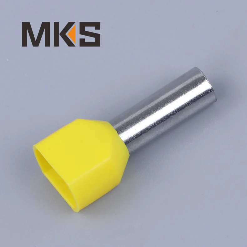 TE Series TE0508 TE7508  TE4012 TE6014 etc.Insulated Crimp Cable Double Twin Bootlace Cord End Terminals