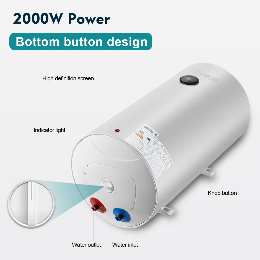 Stainless steel wall mounted electricity 50L storage electric water heater hot water heaters electric shower intelligent timed