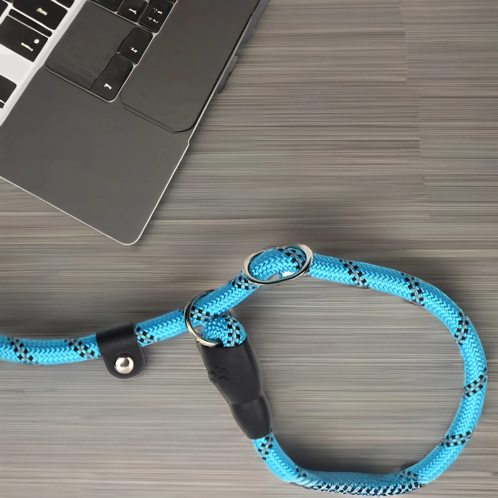 Adjustable Nylon Reflective Anti-Escape Pet Collar Personalized Striped Walk Your Dog Training Leash Sustainable Plastic