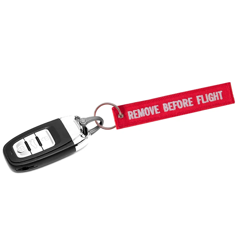 Wholesale Custom Brand Jet Tag Strap Car Jettags Motorcycle  Bicycle Embroidery Logo Letter Keychain Holder Key Chain Tags