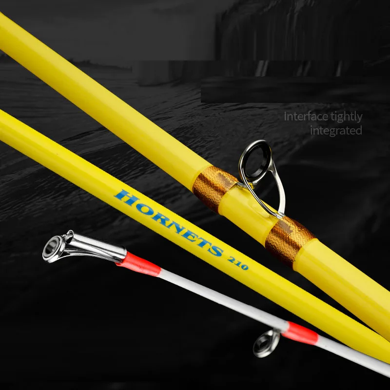 2.1m 2.4m Hard Casting handle straight handleFishing Rod Eva Handle Night Luminous Boat Fishing Rod