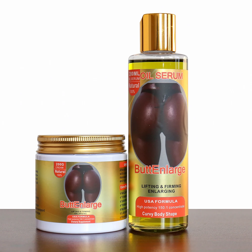 OEM Big Butt Enlargement Set Aguaje Maca Buttocks butt growth enhancement Oil Enhancement Cream for butt lift