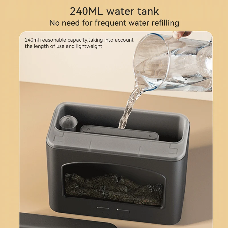 Christmas Gift Best Fireplace Cool Mist Humidifier Whole House Ultrasonic Humidifier 3D Flame Aroma Diffuser For Bedroom