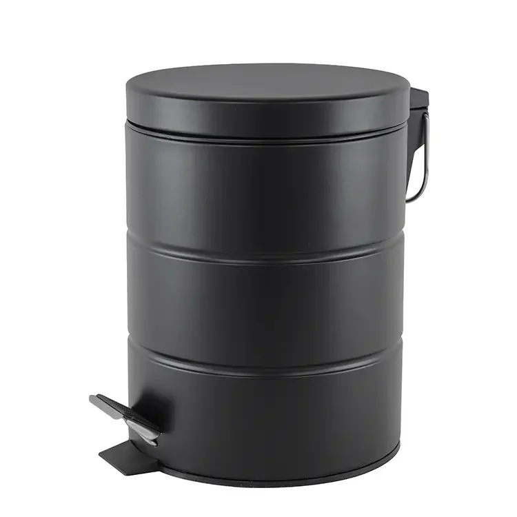Modern 5L bathroom trash can office mini trash can embossed design metal waste bin stainless steel trash can bins