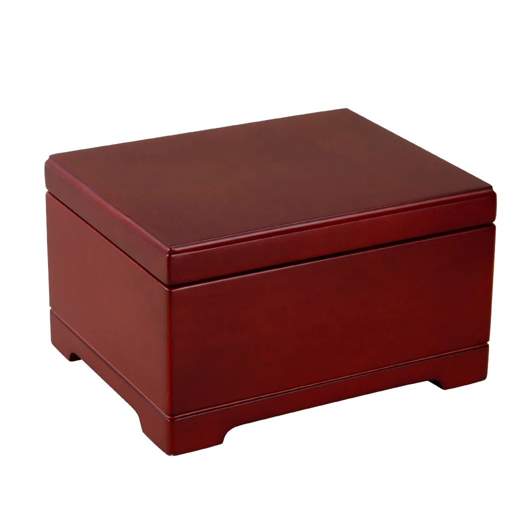 Factory Custom Cremation Funeral Solid Wood urns for human ashes adult