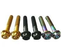 High strength custom M8 hex flange GR5 Ti-6al-4v titanium bolts titanium screws titanium fasteners