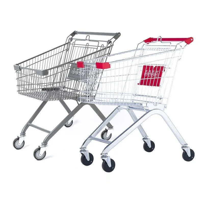 metal shopping cart supermarket trolley