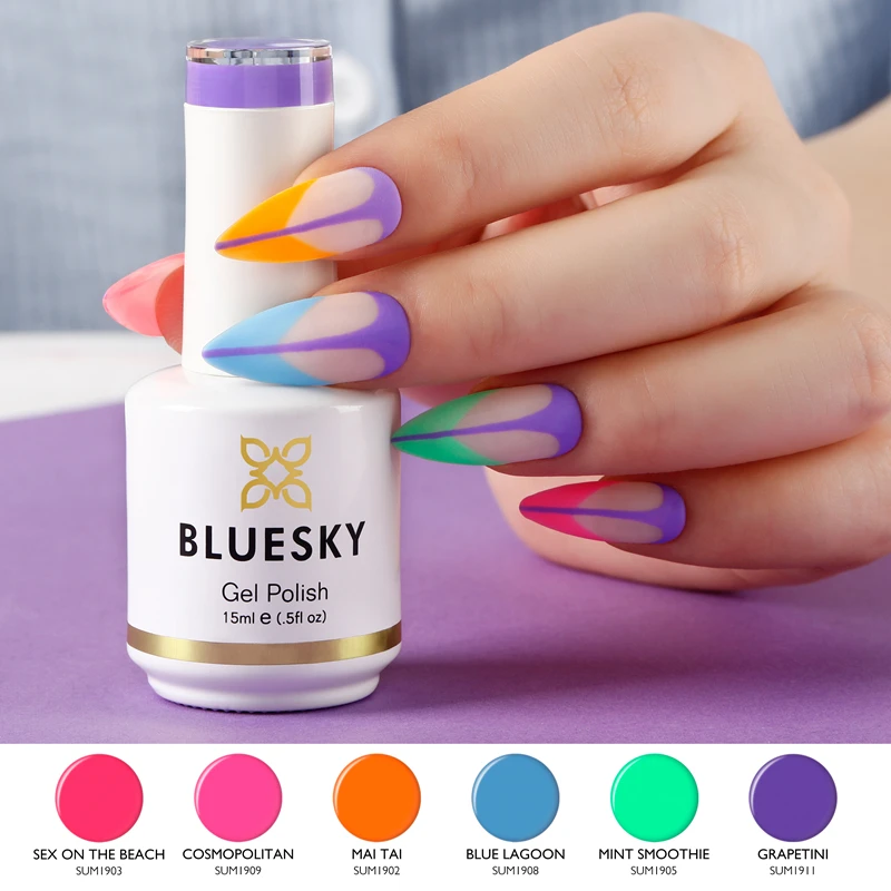 BLUESKY 2023 Latest Winter & spring kit gel polish full color uv gel nail  polish