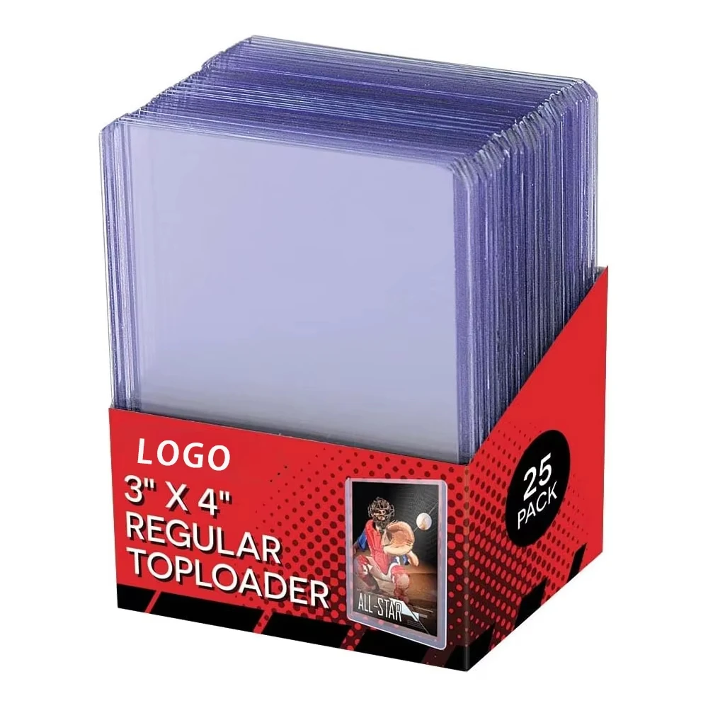 35PT 3 X 4 Top Loader Card Holder for Baseball, Football, Basketball, Hockey, Single Sports MTG Pokemon Trading Cards Top Loads