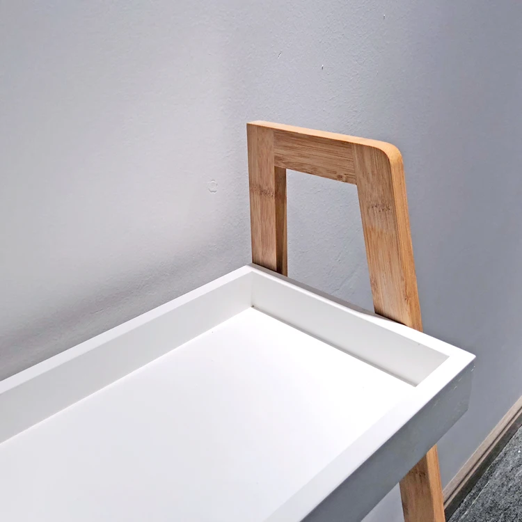 
Bathroom ladder shelf, modern wholesale wooden storage rack 4-tier corner shelf 