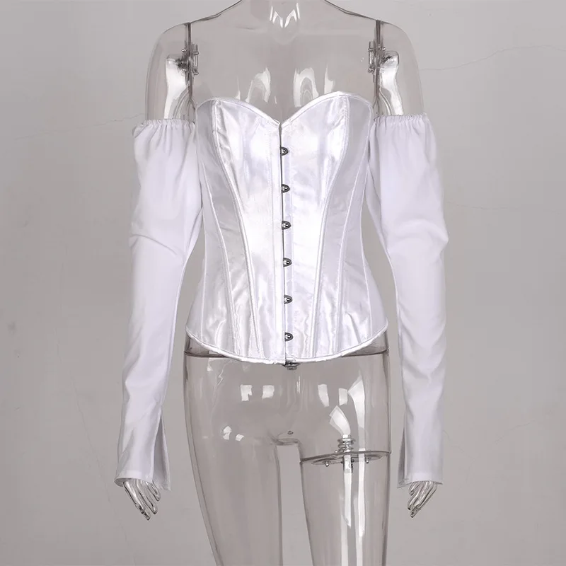 CuteNOVA G19406T топ с открытыми плечами и рукавами-пузырями женская рубашка с открытой спиной удобный корсет в ретро стиле большого размера