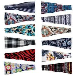 Custom Running Cycling Gym Yoga Basketball Stretchy Moisture Wicking Sweatband Hairband Sports Sweat Headbands Women Wholesale