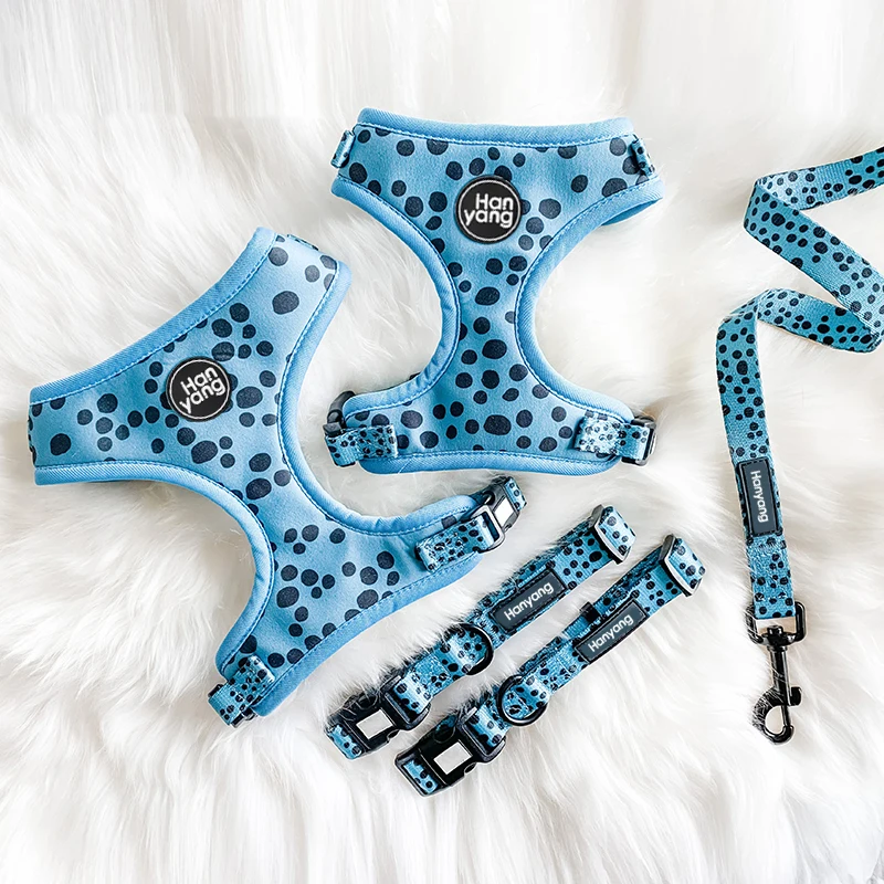 2022 Custom logoluxury no pull Custom design  dog harness leash set wholesale Pet Harness Adjustable Dog Harness