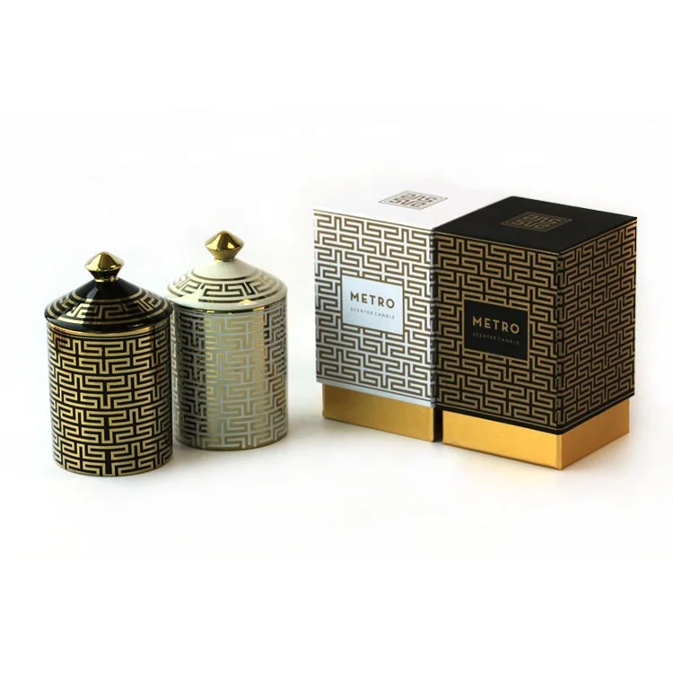 Home aroma custom organic natural soy wax candle in ceramic jar for candle making candles jars in bulk