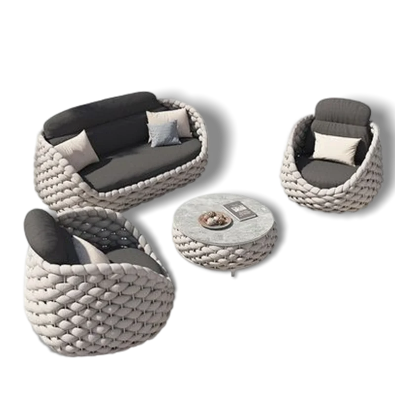 Factory Outlet High Quality Garden Furniture Garden Sets Sofa Rope Outdoor Furniture Lounge Chair