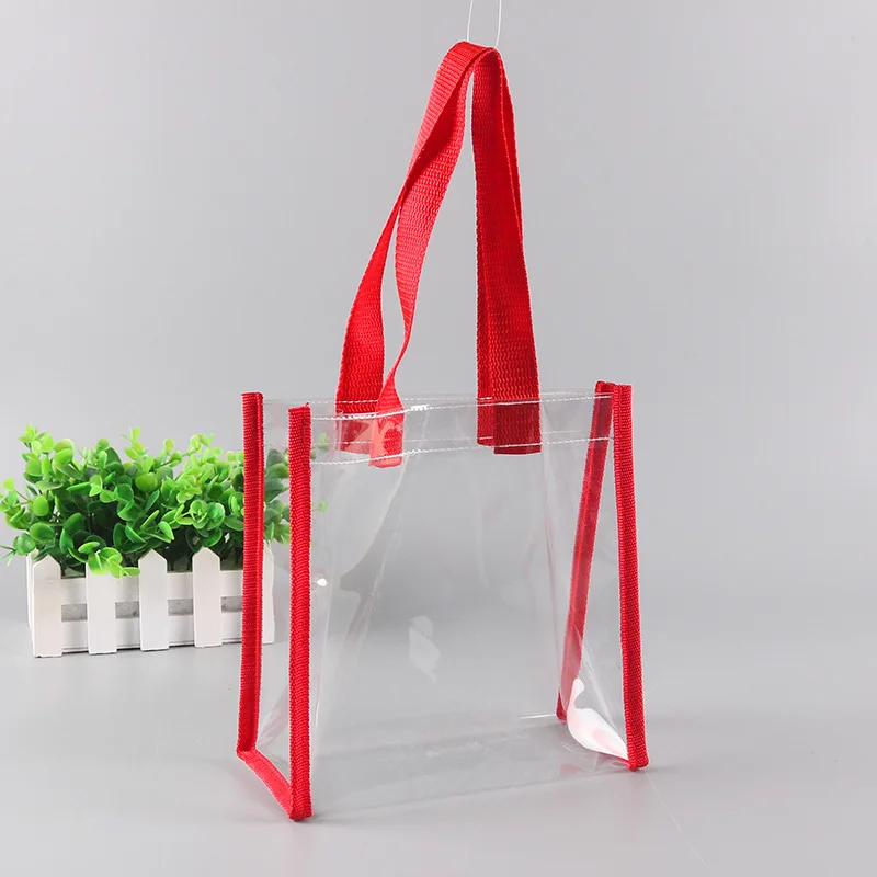 Hot Sale RTS Custom Shoulder Bags Women Tote Bag Bridesmaid Proposal Gift Transparent PVC Tote Bag