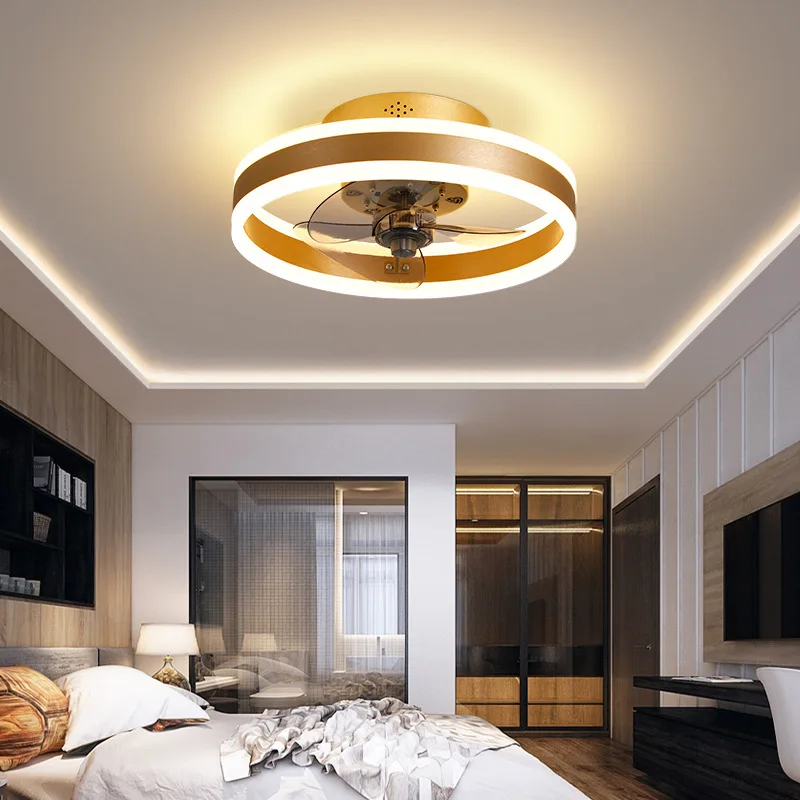  OPWXM New Design Minimalist Styles 48W Adjustable Tricolor Chandelier Ceiling Fan with Lights for Home Living
