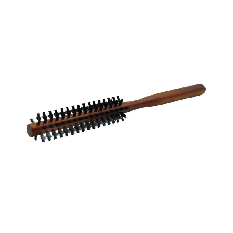 Made in China Wholesale wooden roller comb home salon styling bristle and nylon roller hair brush round hairbrush