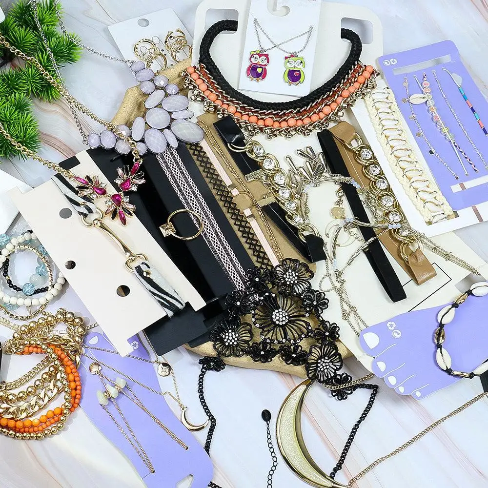 Sale by weight 1kg 70-110pcs fashion bohemian women necklace earring jewelry sale vintage necklace earring bulk