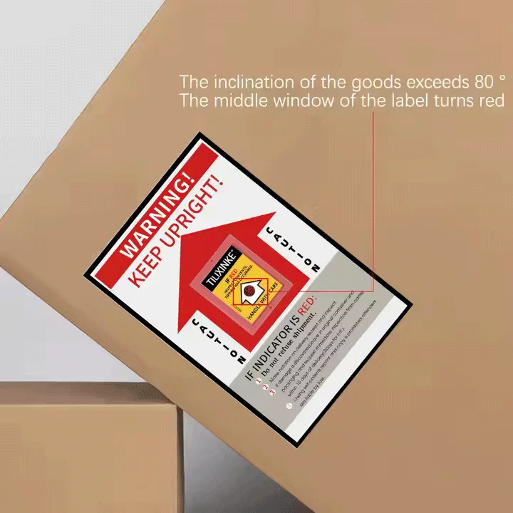 Impact Indicator Indicator Labels  Tilt Shock shock Stickers Shipping Packaging AdhesionTilt LABEL STICKER leaning label