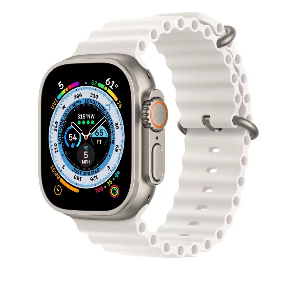 Ремешок силиконовый для Apple Watch Series 8 резиновый спортивный браслет Ultra Band