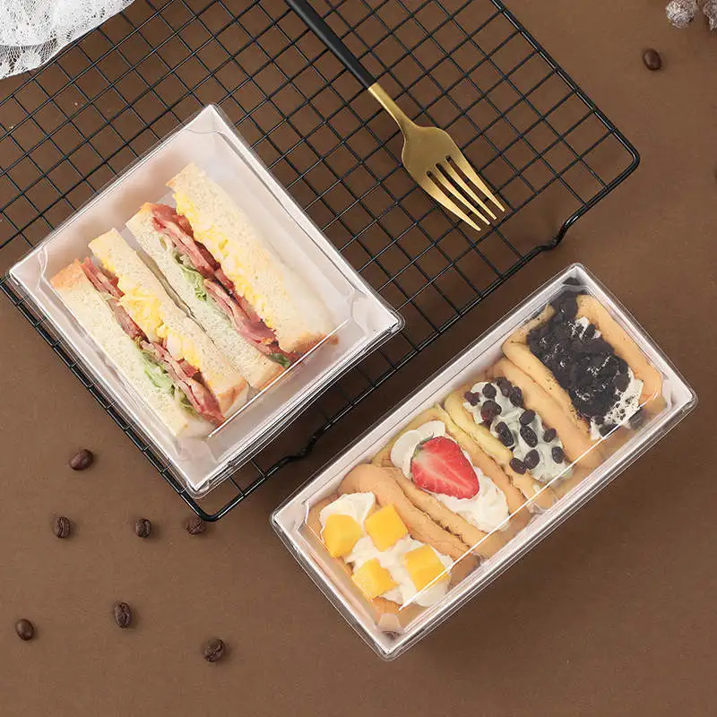 Pastry box for small desserts plastic dessert donuts take away  clear plastic dessert box packaging