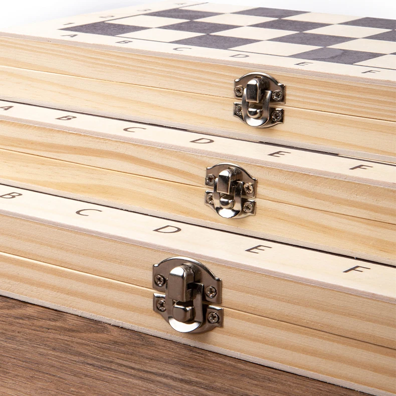 Portable Travel Chess Game classic wooden chess game with Chess Pieces Storage box