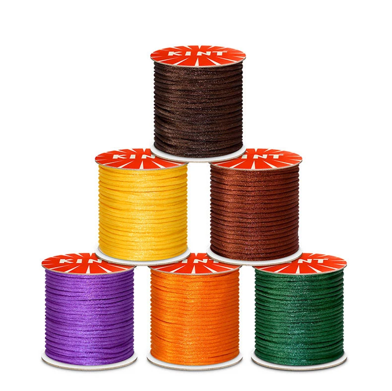High Quality No.5/6/7 Korean Silk Thread 1.5/2.0/2.5mm 50g Round Nylon Thread For Woven Chinese Knot Bracelet Making Weaving
